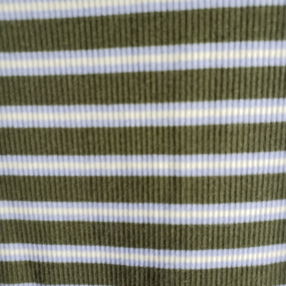 Wild Fable Olive Green Stripe Tier Ruffle Dress - Picture 5 of 5